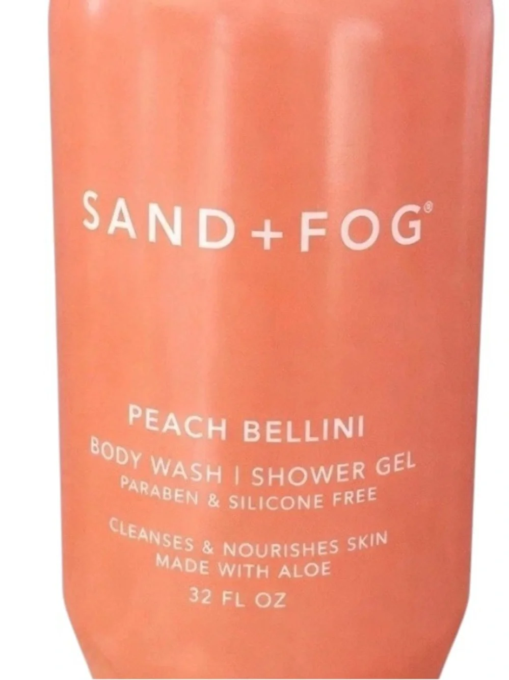 SAND + FOG Peach Bellini Body Wash 32 oz  $29 Retail NEW - Picture 2 of 5